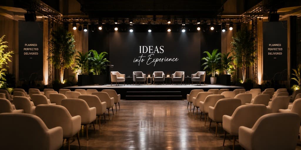 Eleva Events conference stage — Ideas into Experience